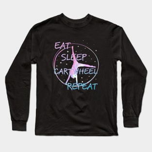 Eat Sleep Cartwheel Repeat Gymnast Girl Long Sleeve T-Shirt